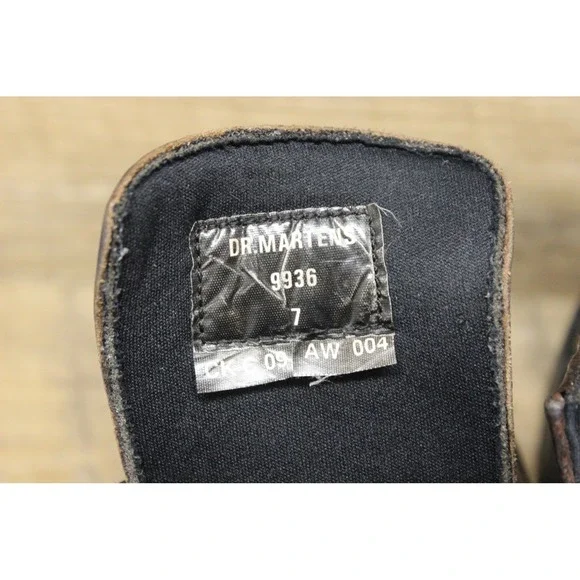 Dr. Martens Womens Vintage 9936 Brown Leather Chunky 5 Eye Oxford Mules 7 - Picture 6 of 16